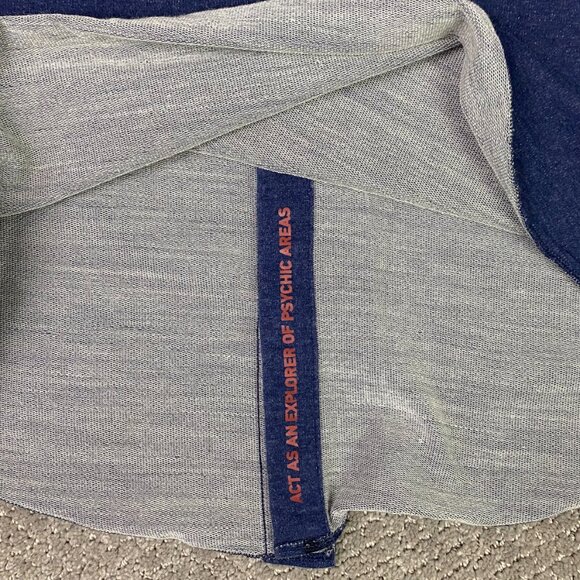 Rhone Button Down Shirt Men's Large Blue Commuter Wool Organic Cotton Flannel - Picture 5 of 10